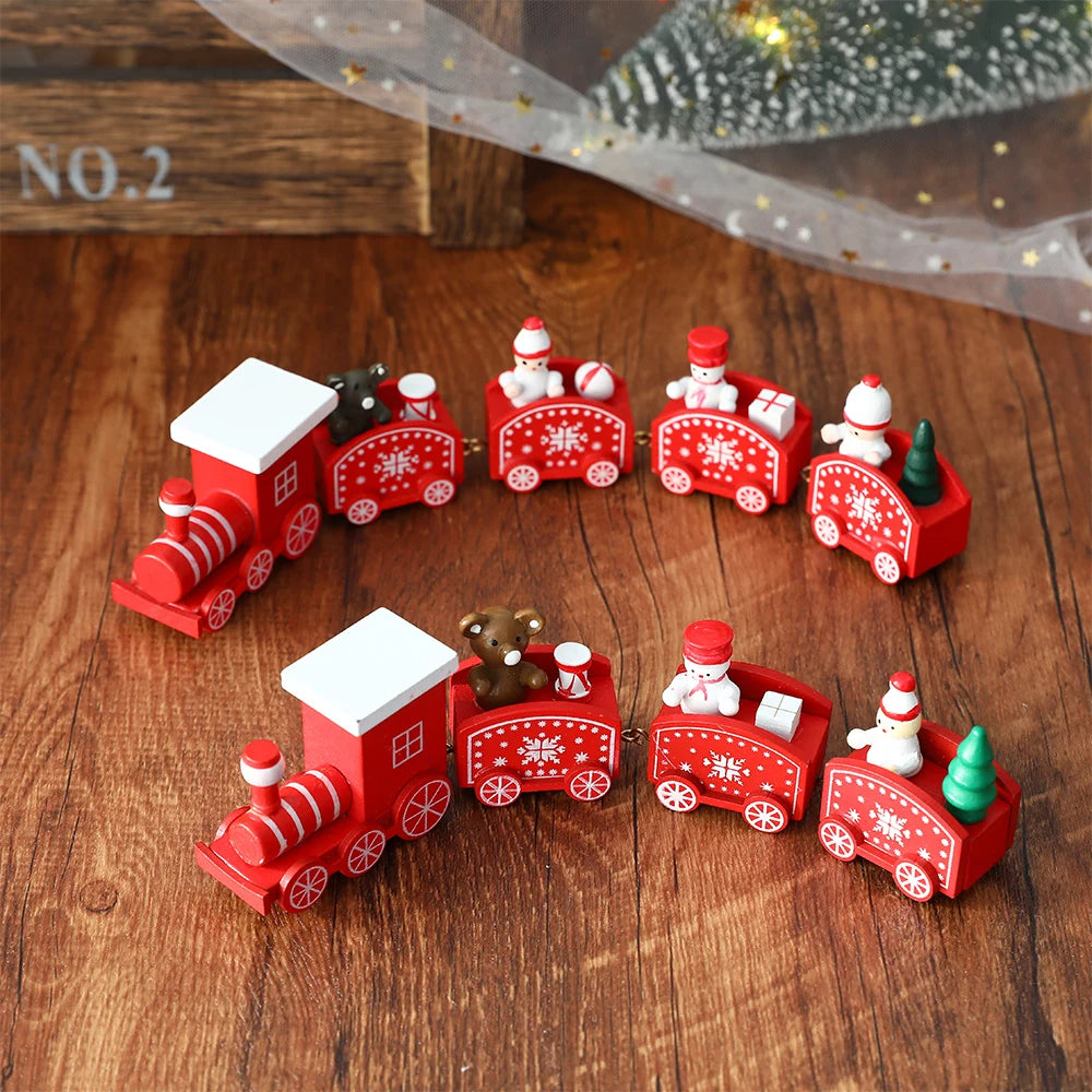 Plasti Train Christmas Ornament Merry Christmas Decoration For Home Table 2023 Xmas Gifts Noel Natal Navidad Happy New Year 2022