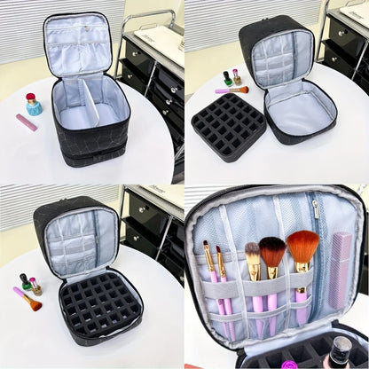 1/2 Layers Essential Oil Bag Portable Nail Polish Storage Bag Makeup Cases Organizer Cosmetic Handbag with Handle for Travel