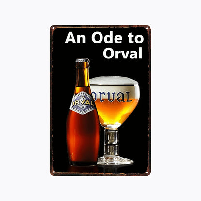 [ DecorMan ] Orval Beer TIN SIGN Painting PUB Decor L1