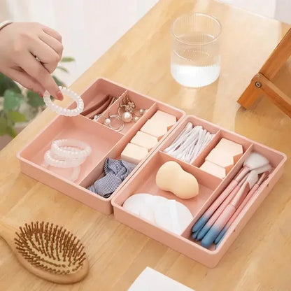 Desk Drawer Organizer Stackable Multi-cell Storage Box Tray Dressing Table Jewelry Organizer Makeup Organizer for Home Office