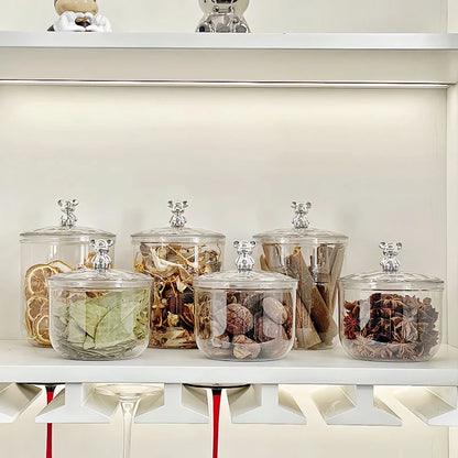 Kitchen Storage Jars With Lids Sealed Food Container Home Coffee Bean Chocolate Candy Snack Biscuits Box Seasoning Bottle