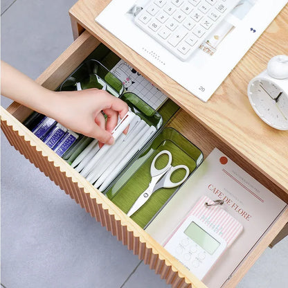 Transparent Box Storage Organizer Desk Plastic Container Drawer Organizer Table Jewelry Box Makeup Organizer Boxes