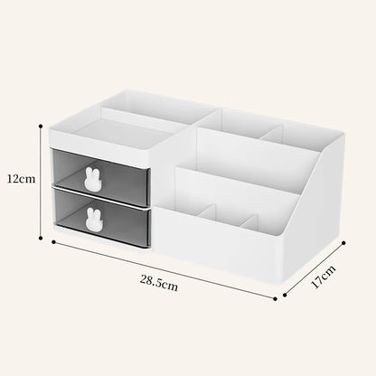 Large Capacity Cosmetic Storage Box Makeup Drawer Organizer Skincare Makeup Stationery Storage Box for Dressing Table Desktop