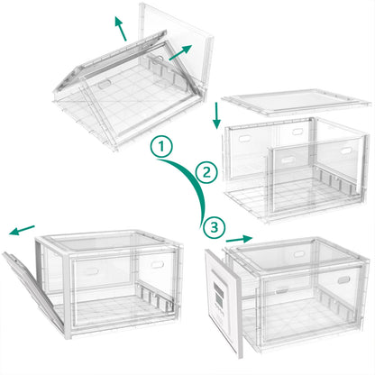 Lockable Storage Container Tablet Locked Box Lockable Storage Bins Time Locking Container for Tabletop Counter Office Home