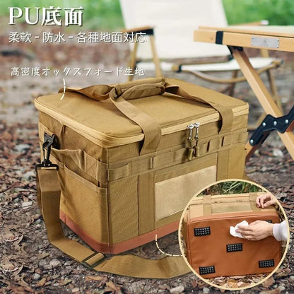 30-80l Camping Cookin Utensil Organizer Large Capacity Car Trunk Storage Bag Detachable Multifunctional Utility Camping Supplies