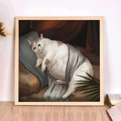 Retro Cute Crying Cat Canvas Paintings Posters and Prints Modern  Wall Art Pictures for Living Room Decoration Cuadros