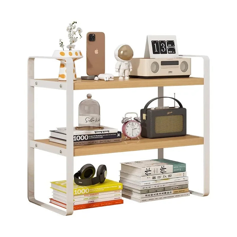 Desk Shelf Organizer for Books and Students Supplies Multifunctional Storage Rack for Home Office