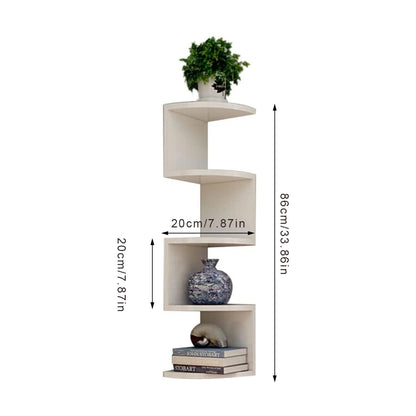 Wall Shelf Creative Home Wall Corner Triangle Shelf Wall Hanging 5 Tier Semi-circular Partition Corner Bookshelf Storage Rack