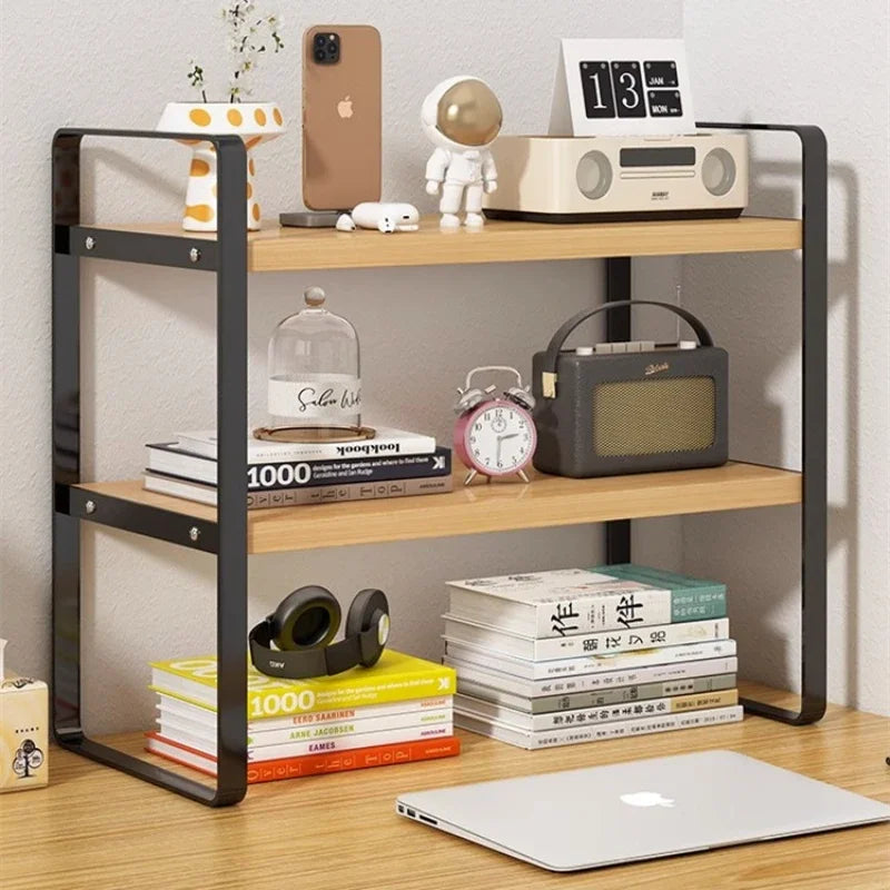 Desk Shelf Organizer for Books and Students Supplies Multifunctional Storage Rack for Home Office