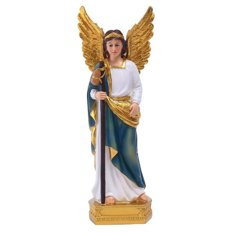 Angel Table Decor Resin Archangel Saint Raphael Statue Festival Supply Christmas Figurine Home Decoration Church Gifts