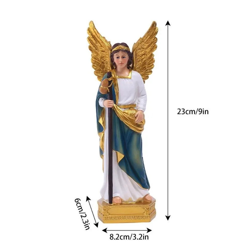 Angel Table Decor Resin Archangel Saint Raphael Statue Festival Supply Christmas Figurine Home Decoration Church Gifts