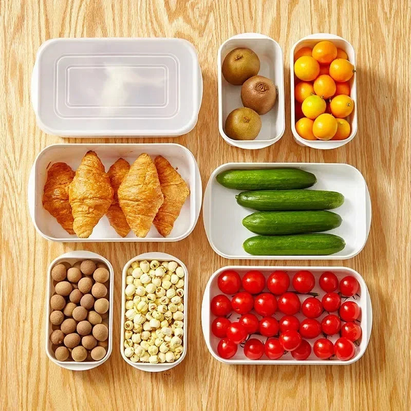 Refrigerator Fresh-keeping Box Plastic Storage Box with Lid for Food Grade Refrigerators Fruit Fresh-keeping Frozen Sealed  Box