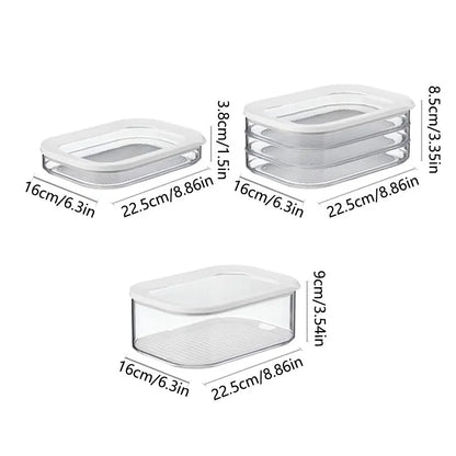 Refrigerated Crisper With Lid Food-grade Frozen Crisper Transparent Storage Box For Kitchen Refrigerator Fresh Bowl