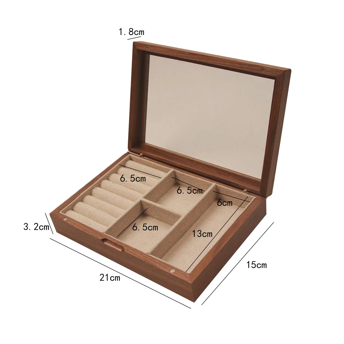 Jewelry Organizer Box Jewelry Storage Box Travel Rectangular Watch Ring Tray Jewelry Case Trinket Box for Ear Studs Bracelets