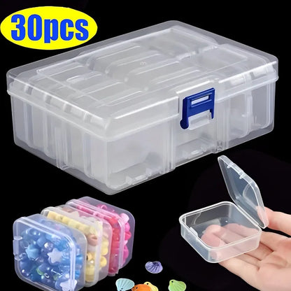 Square Plastic Storage Box Jewelry Container Transparent Square Useful Box Case Organizer Packaging for Jewelry Beads Earrings