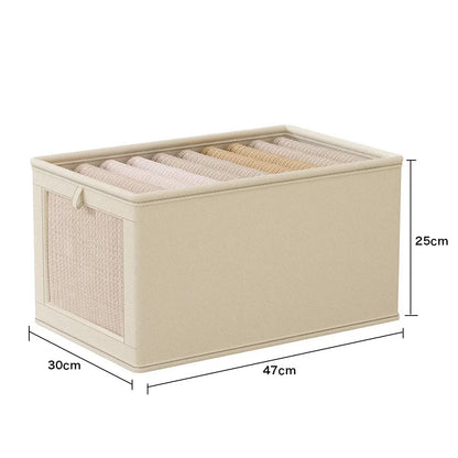 Foladable Clothes Storage Box with Cover Closet Storage Box for Underwear Socks Moisture and Dustproofwardrobe Organizer