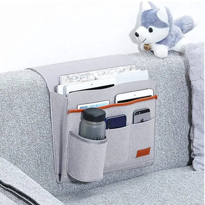 Felt Bedside Storage Bag Bedroom Dormitory Hanging Holder Sofa Books Magazines Sundires Neatening Home Office Organizer Bag