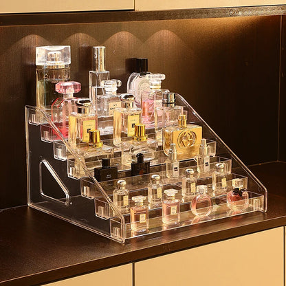 3/5/7 Layers Desktop Perfume Shelf Acrylic Cosmetic Organizer Perfume Storage Rack Bathroom Organizer for Cosmetics