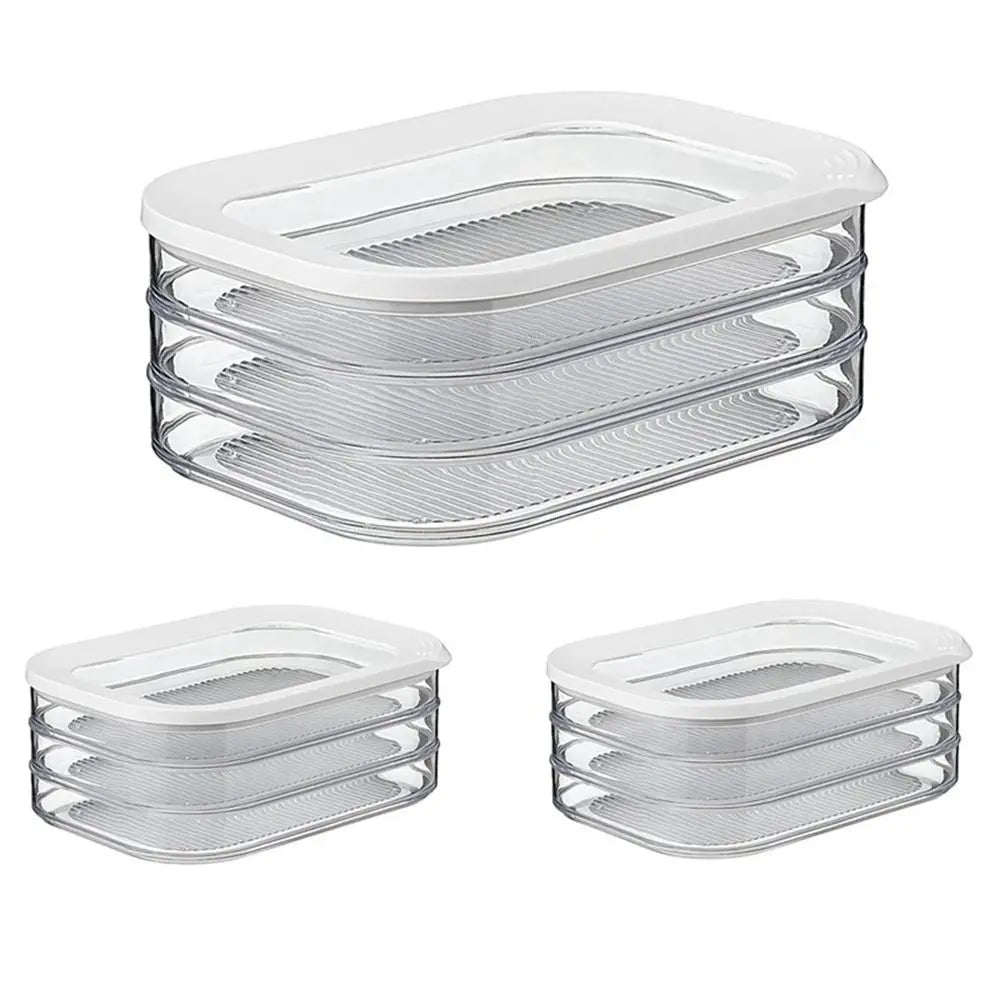 Refrigerated Crisper With Lid Food-grade Frozen Crisper Transparent Storage Box For Kitchen Refrigerator Fresh Bowl