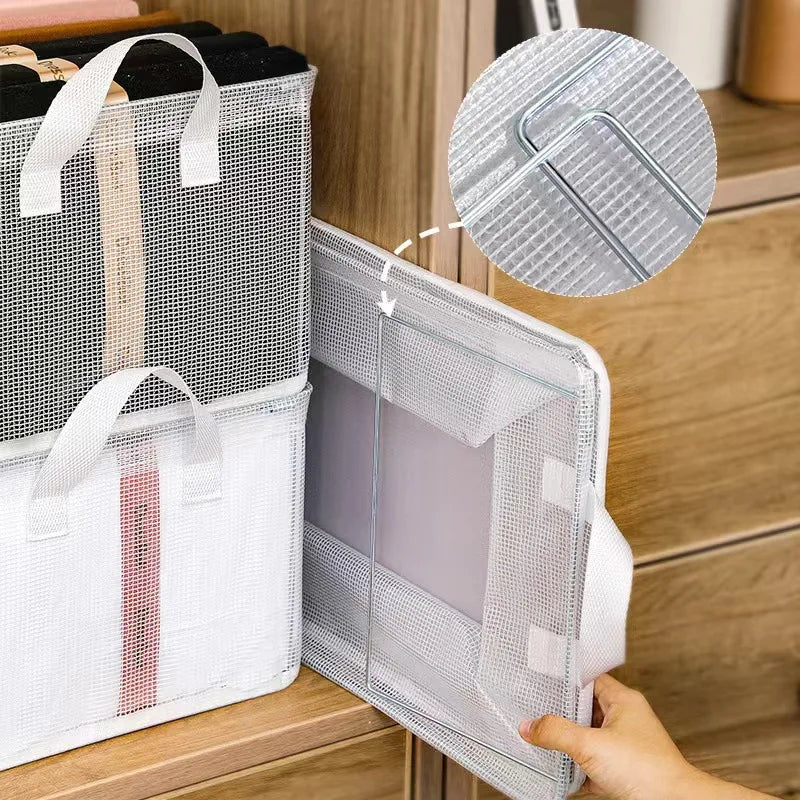 Clothes Organizer Trousers Clothing Jeans Storage Box Wardrobe Closet Organization Underwear Bra Socks Compartment Box Cabinet