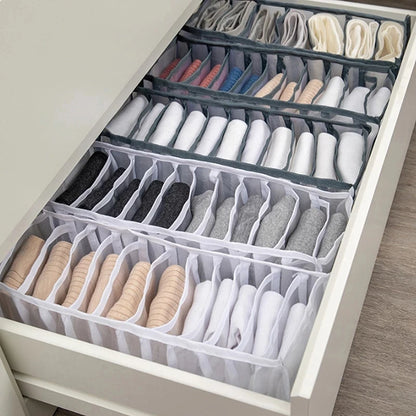 Jeans Compartment Storage Box Closet Clothes Drawer Mesh Separation Box Stacking Pants Drawer Divider Can Washed Home Organizer