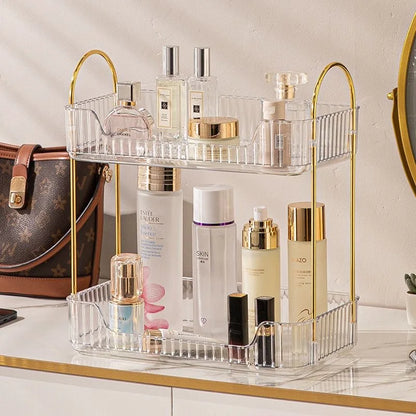 Bathroom Storage Shelves Home Kitchen Organizer Rack Cosmetic Skincare Shampoo Lipstick Perfume Tabletop Holder 2 Colors