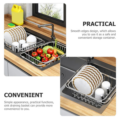 Expandable Dish Drainer Drying Rack Dish Drying Rack Stainless Steel Dish Drainer Rack