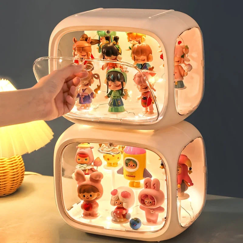 Blind Box Storage Box Pop Mart Transparent Acrylic Display Stand PopMart Hand-Made Lego Space Capsule Frame Cabinet