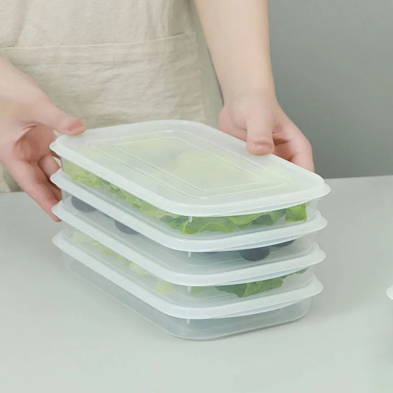 Kitchen Refrigerator Food Sealed Crisper Containers Organizer Accessories Fresh Fruit Vegetables Steak Meat Storage Box